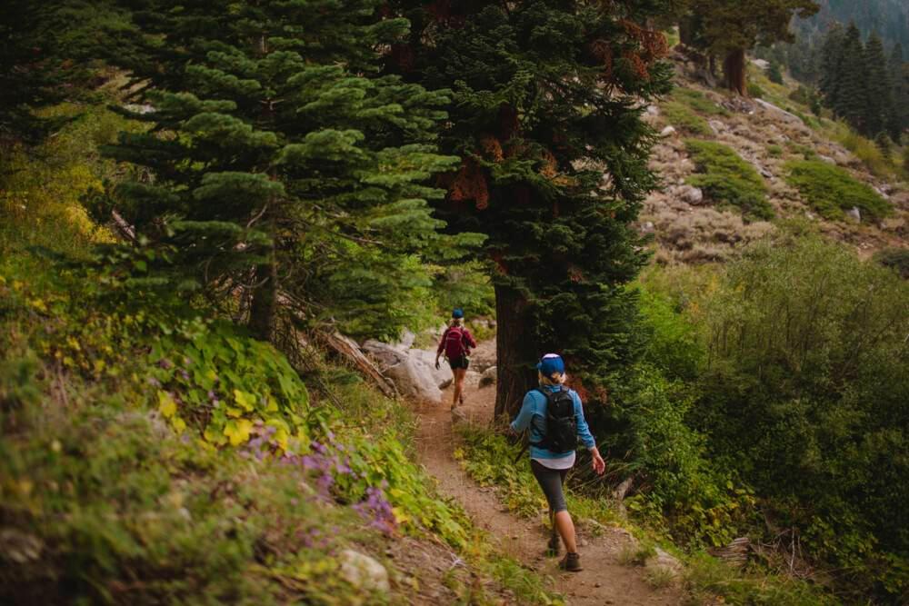 Two ladies hiking