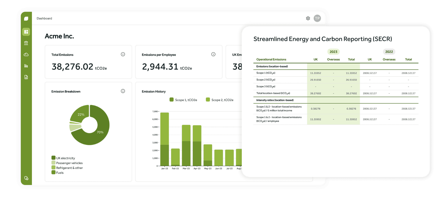 Gaia Carbon Accounting software