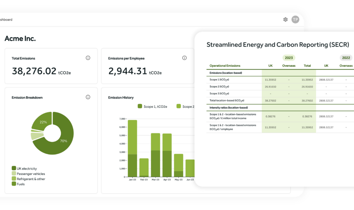 The Gaia carbon accountancy UI