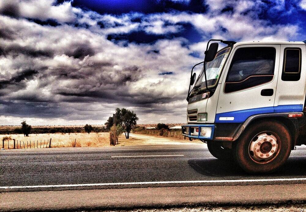 A lorry on the road