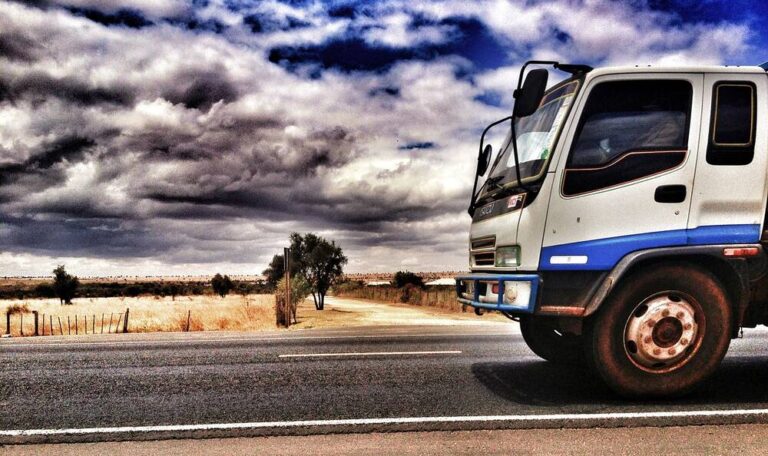 A lorry on the road