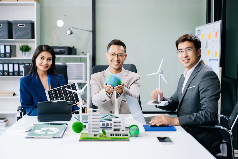 Business people having a meeting