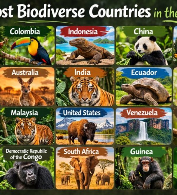 Many animals from different countries